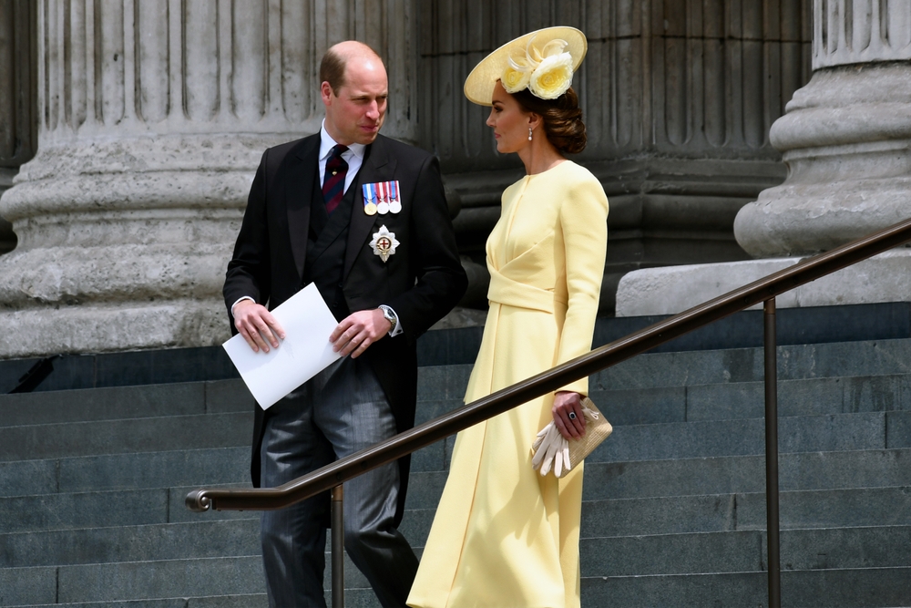 London, United Kingdom - June 6th 2022. Prince William and Princess Catherine attend the Platinum Jubilee Service of Thanks Giving at St Paul's Cathedral
