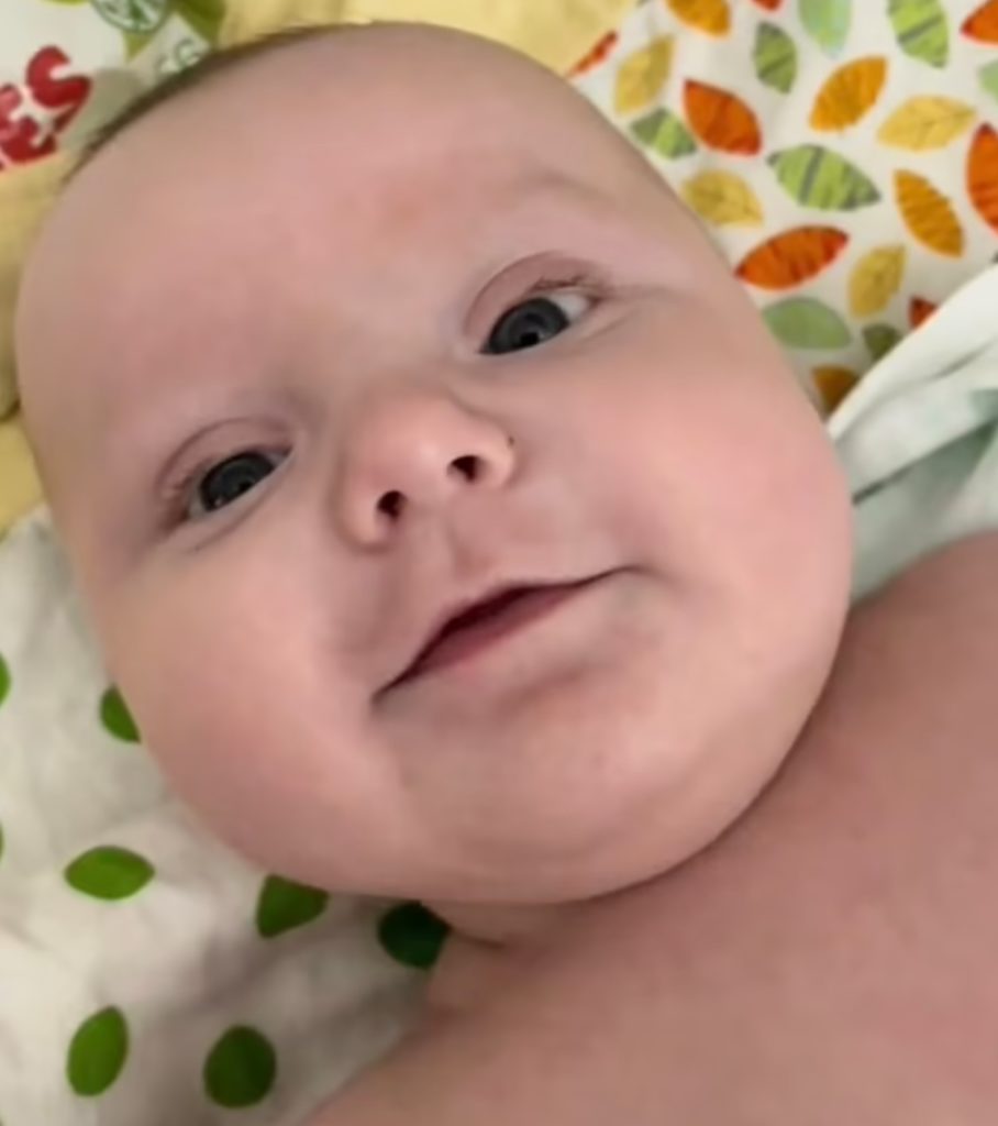 baby Levi up close