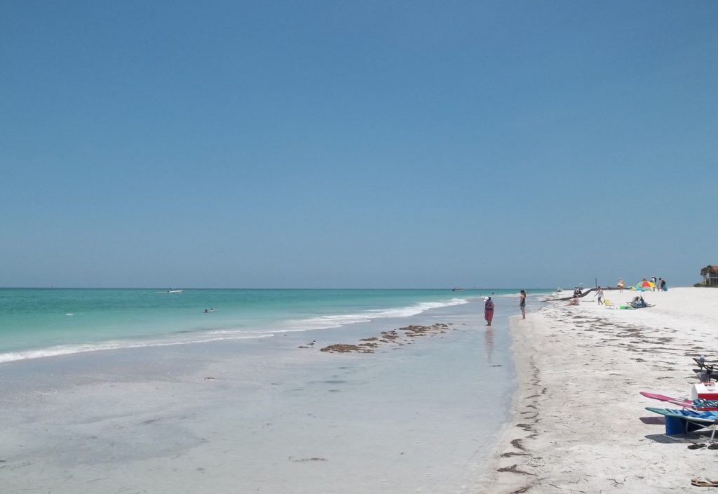 Longboat Key beach on the Gulf side