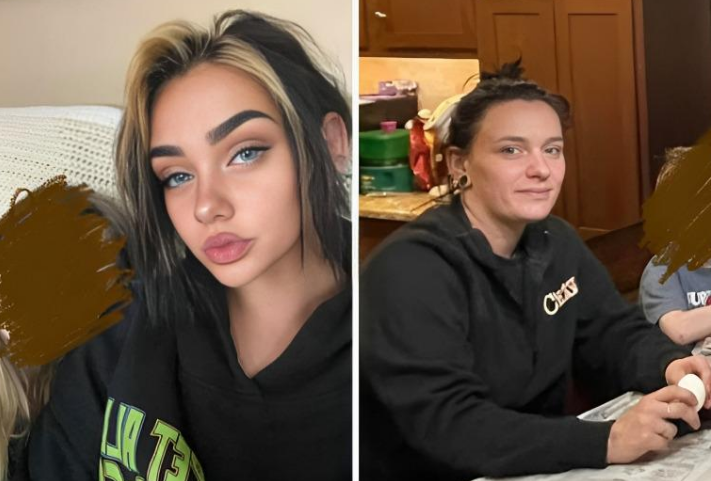 an influencer posted a polished, flawless image of herself, but the tagged photo from the same event told a completely different story.