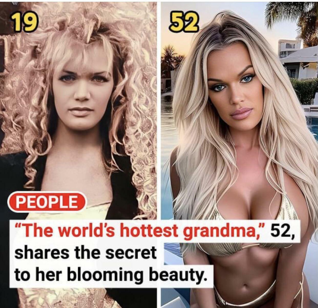 a woman, claimed to be a "grandma at 52"