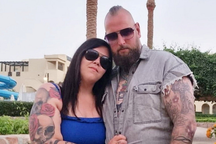 Kev Coles with wife Kayleigh