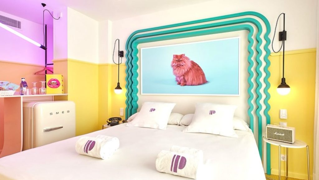 brightly decorated room