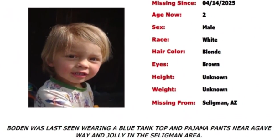 On Monday, Boden Allen wandered away from his family’s property in Yavapai County, Arizona.