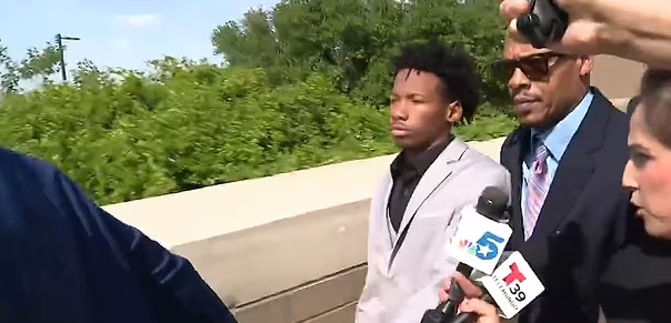 Karmelo Anthony, 17, did not answer questions from reporters Monday as he walked out of jail