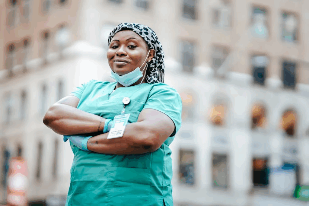 Woman in Medical Frontliner Uniform