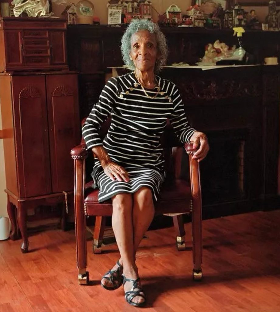 Josephine Wright sitting in chair