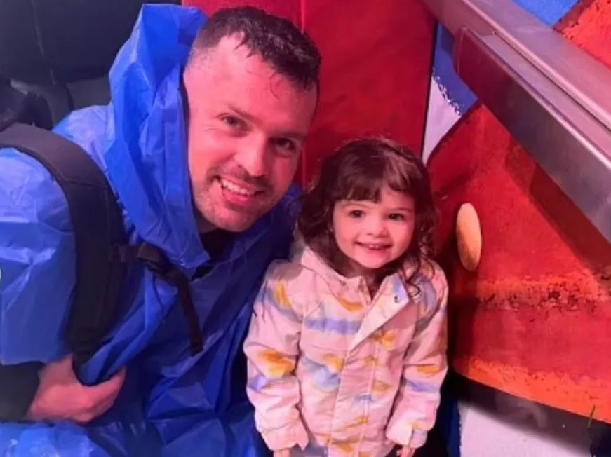 Christopher Scholtes and his daughter