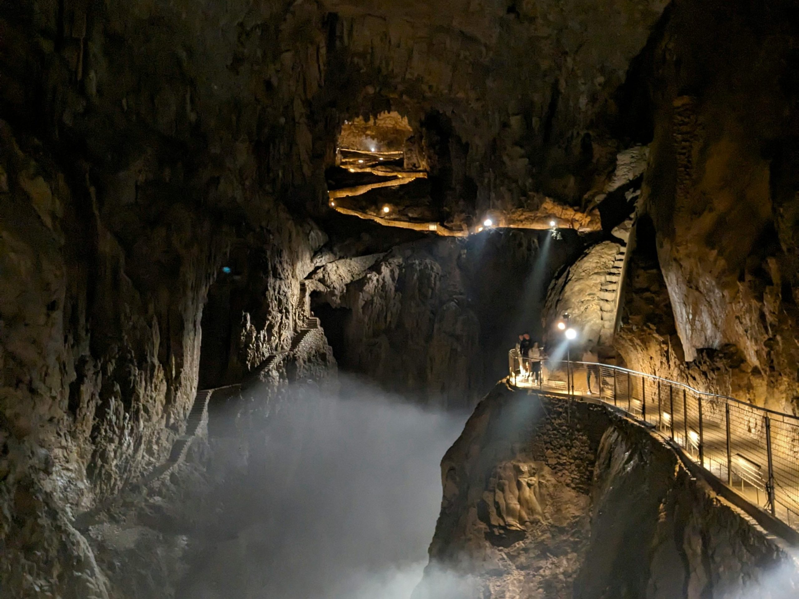 View of the Walkway Inside the Skocjan Caves