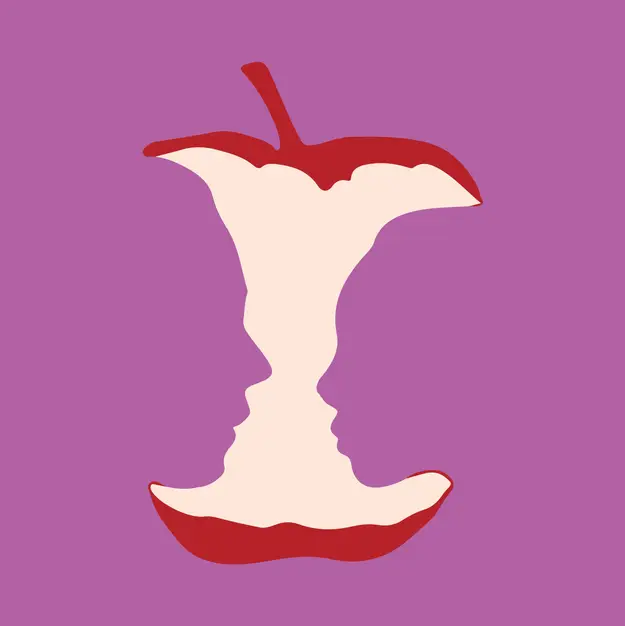 When shown an ambiguous figure, what do you notice first?