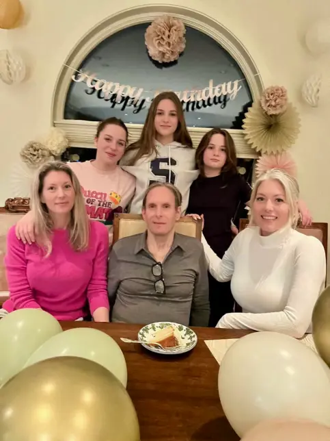 Michael Bolton with his daughters and grandkids