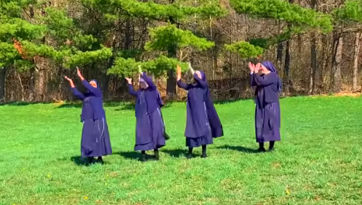 For more uplifting content, you can follow the dancing nuns Soli Sisters on their social media channels