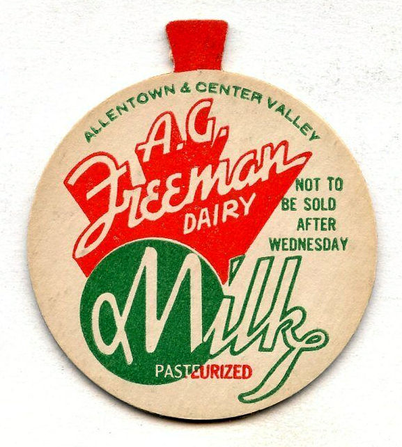 1940's milk bottle tab