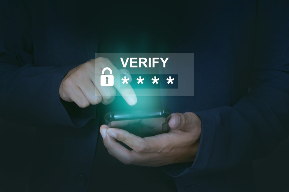 OTP-One time password verification and Two factor authentication concept; Security login for online transaction via smartphone