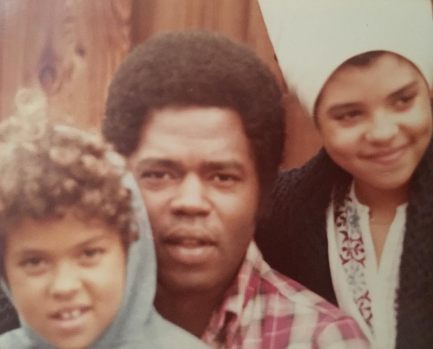 Georg Stanford Brown with his children