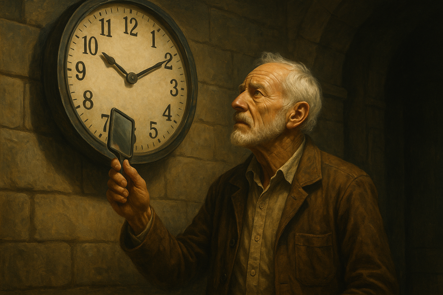 Eine Uhr, die man nicht berühren kann