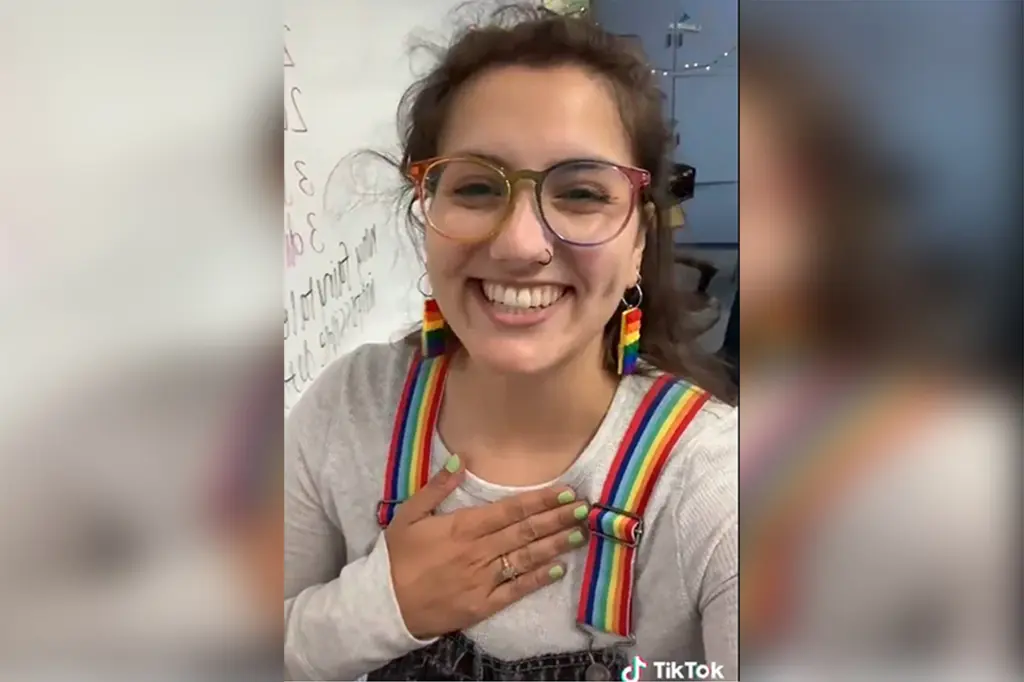 Kristin Pitzen has removed the video from TikTok, after asking students to pledge allegiance to a pride flag