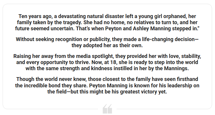 This story has gone viral on TikTok and Facebook since it was originally posted March 19, 2025, despite no evidence the Mannings adopted a daughter