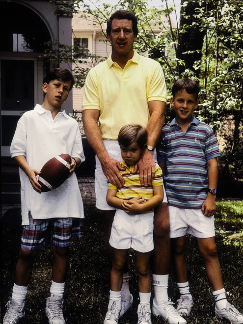 The Manning men, clockwise from top: Archie, Peyton, Eli and Cooper. Archie and Peyton were NFL quarterbacks; Eli still is. Cooper was a high school football star who now works in finance