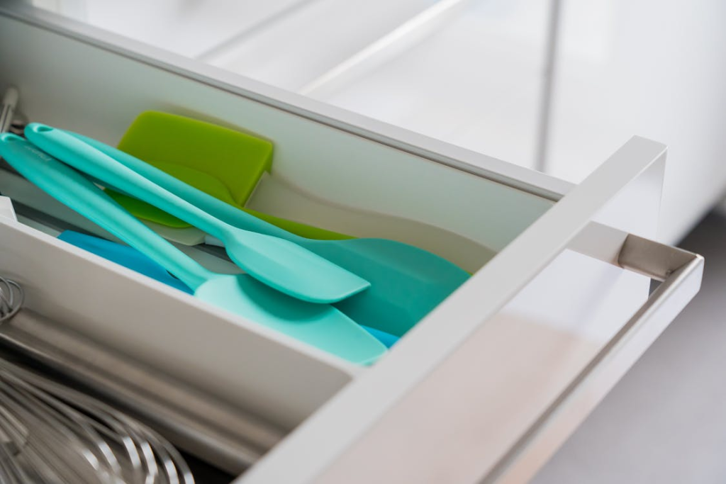 Silicone Spatula in a Kitchen Drawer