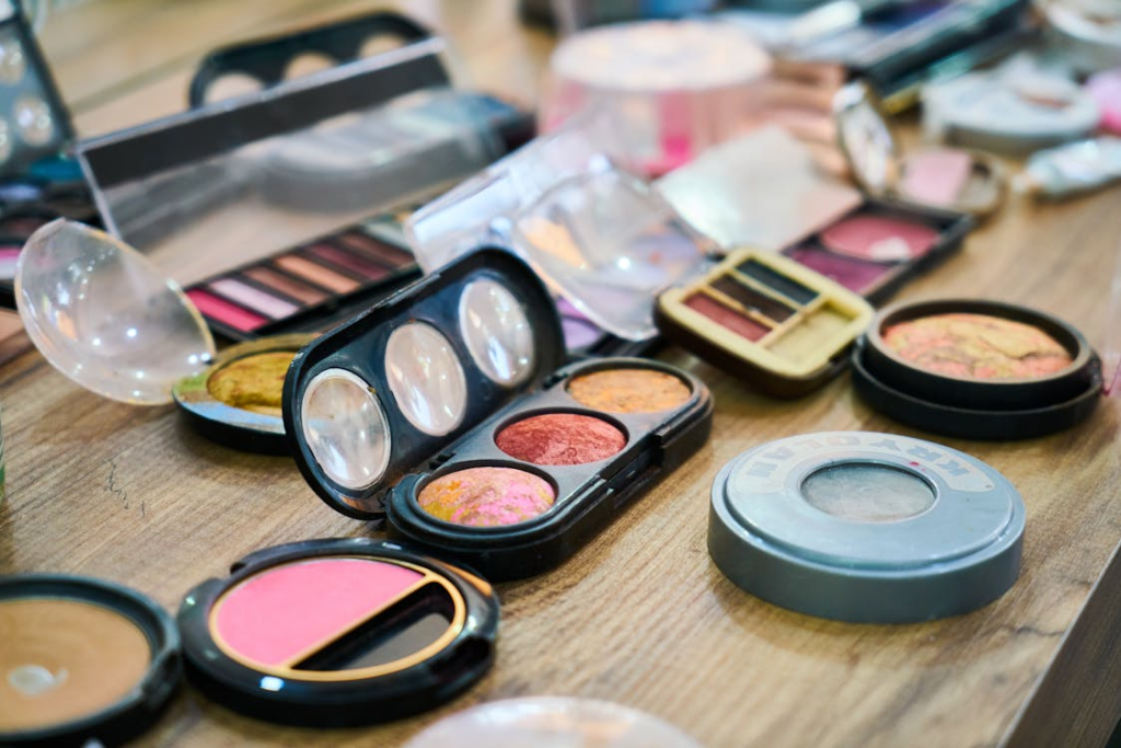 Variety of Makeup Products on table