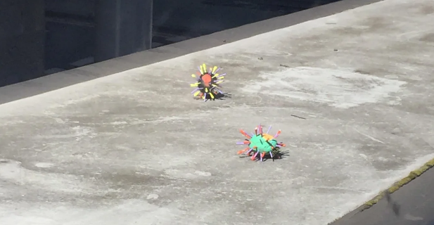 These mysterious items show a fun example of potato art or decorated craft potatoes