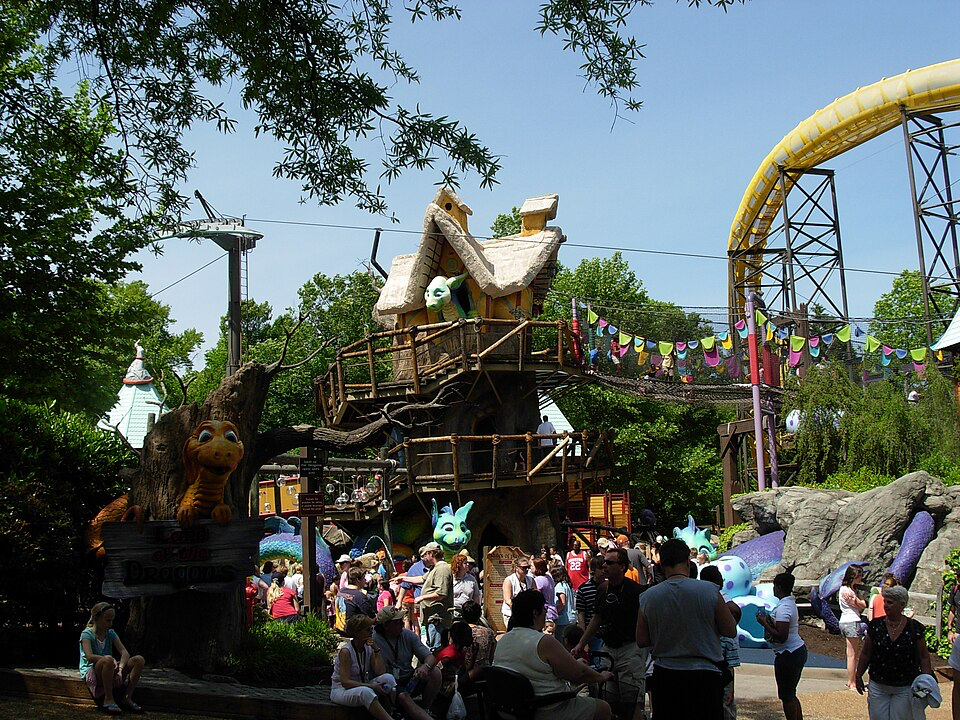 Crowds enjoying Busch Gardens Williamsburg's fairy tale-themed attractions that make this one of America's most underrated travel destinations.