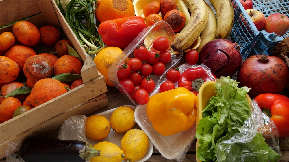 Food Waste. Fruits and vegetables are wasted by suppliers, retailers, and consumers. Throwing out food that cant be sold. Discarded unsold damaged fruits and vegetables in packages