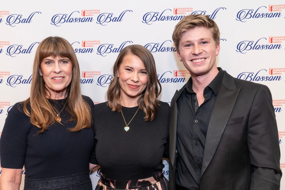 Terri Irwin, Bindi Irwin and Robert Irwin attend 12th annual Endometriosis Foundation of America's Blossom Ball at Gotham Hall in New York on May 3, 2024.