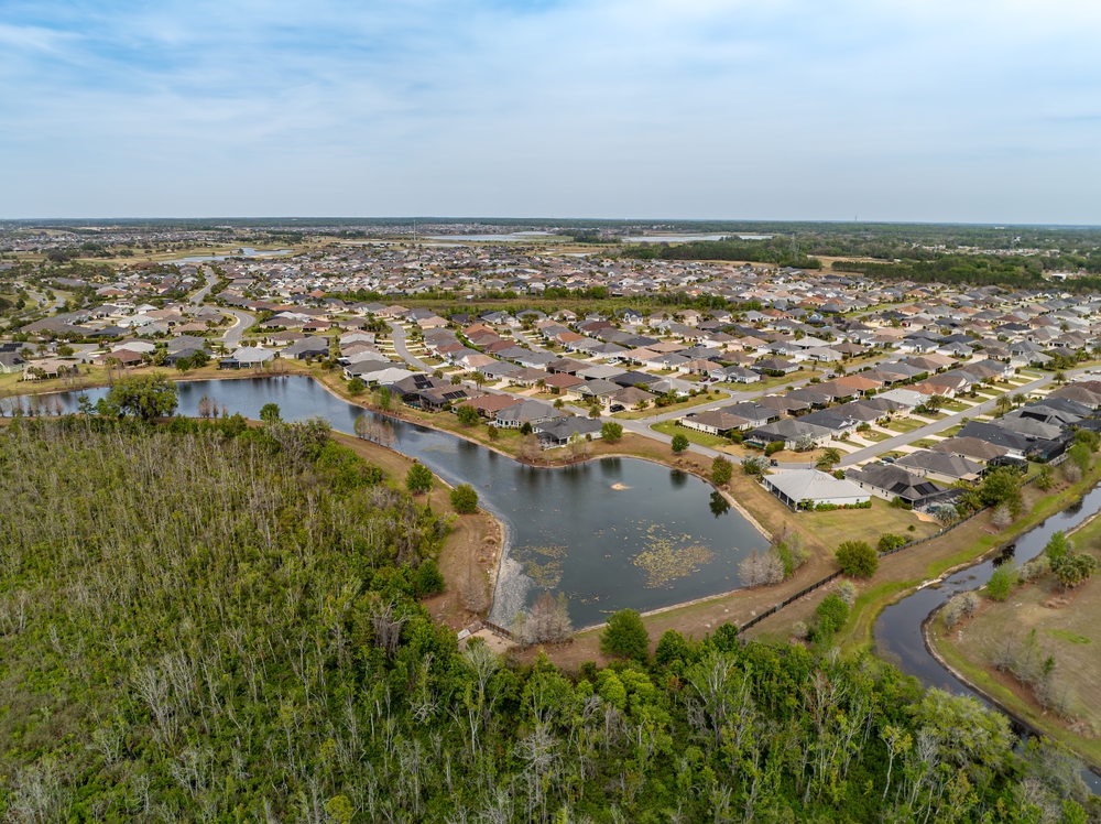 Aerial View of Residential Community in Ocala, Florida, USA. March 23, 2025.