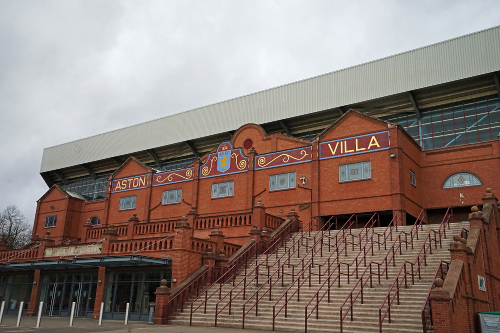 BIRMINGHAM,UNITED KINGDOM-DECEMBER 25,2017:Villa park football stadium,home of Aston Villa Football Club
