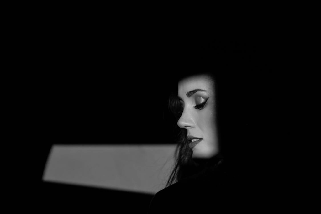 Elegant Black and White Female Portrait