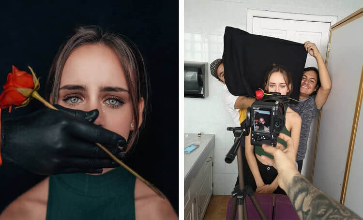 dramatic portrait of woman