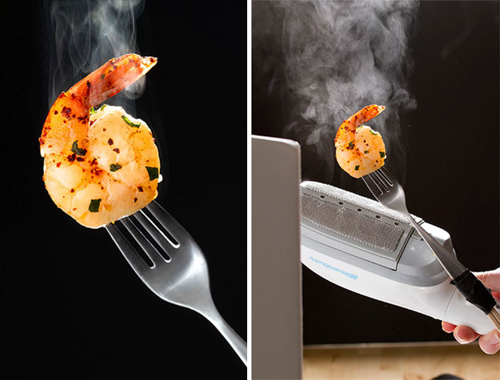 steaming shrimp