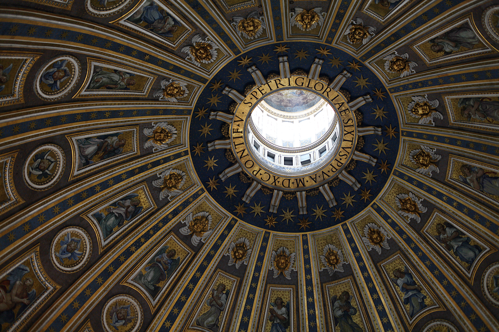 The dome of the Sistine Chapel in the Vatican