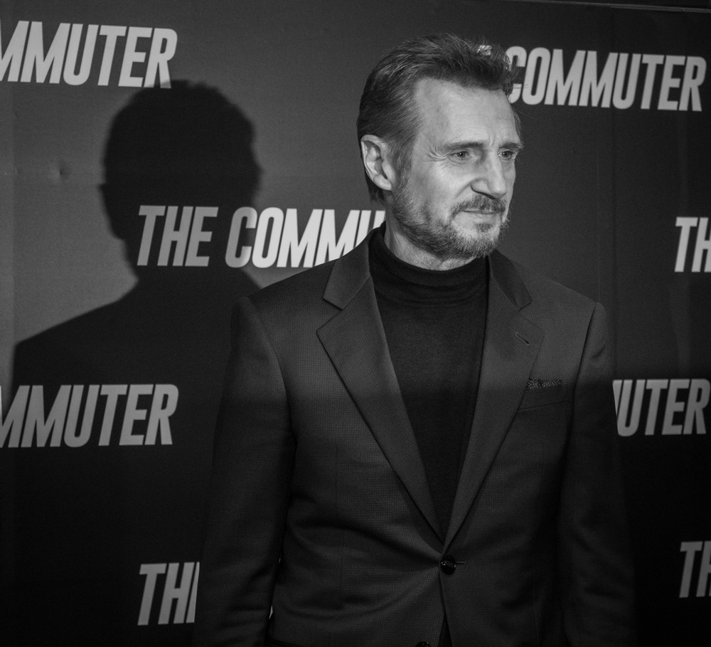 DUBLIN, IRELAND - 12 JANUARY 2018: Actor Liam Neeson attends the Irish premiere of his film, The Commuter, at Cineworld. He greeted the media & spoke to journalists before introducing the film.