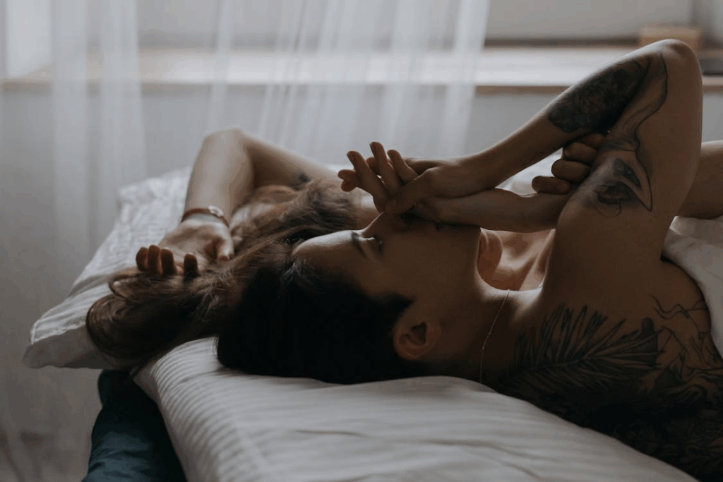 couple laying in bed together