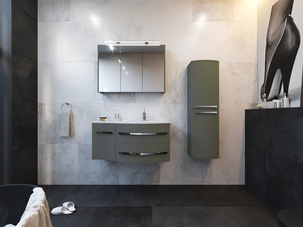 Designers are incorporating smart storage into bathrooms to ensure surfaces stay clear and functional.