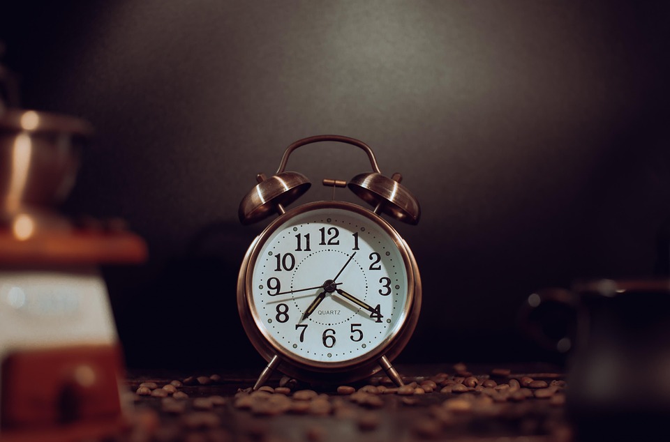 Vintage alarm clock, representing confusion with time and dates.