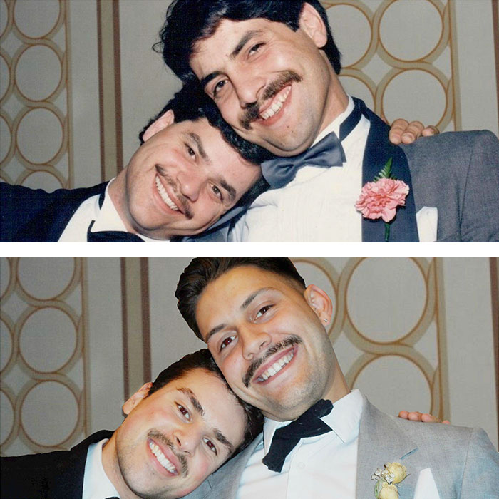 "My Dad And His Friend 30 Years Ago Vs Me And His Son Today"