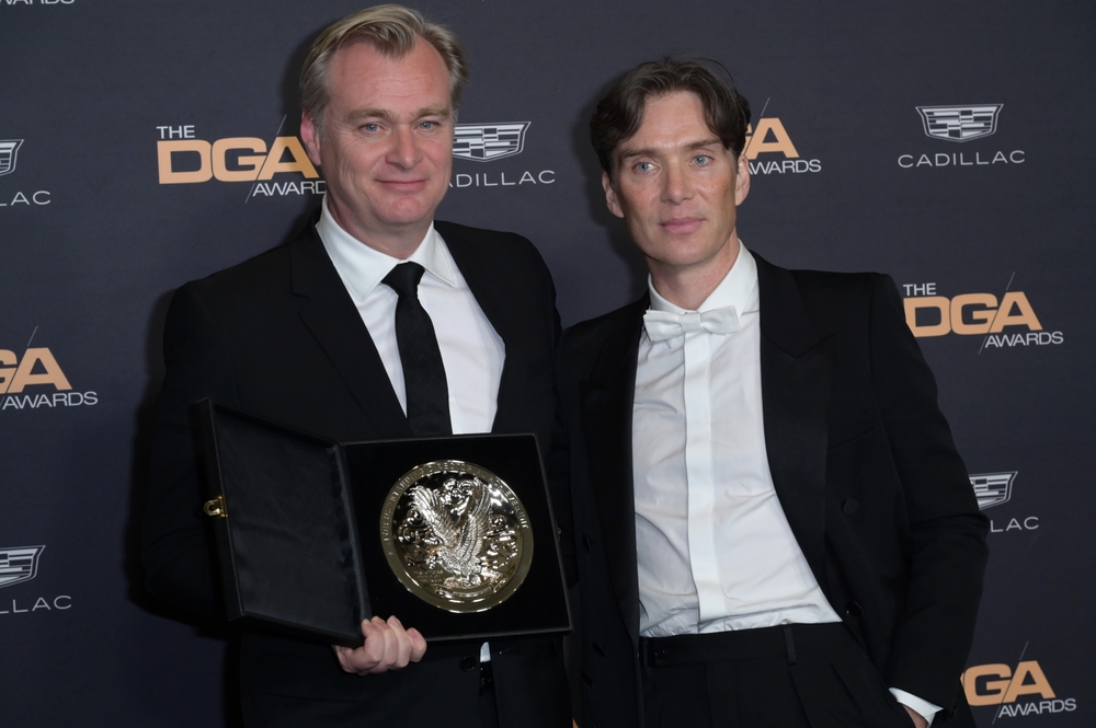 LOS ANGELES, USA. February 10, 2024: Christopher Nolan and Cillian Murphy at the 76th Annual Directors Guild Awards at the Beverly Hilton.