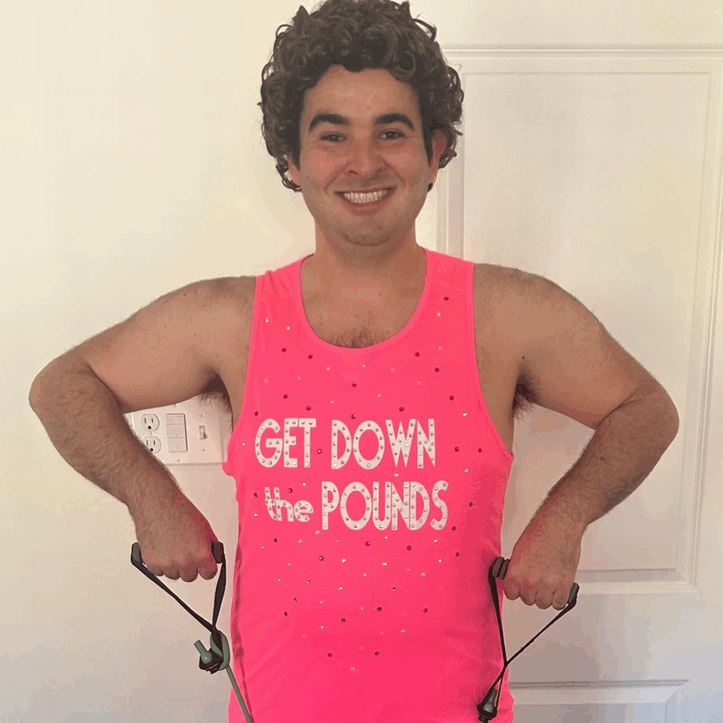 man wearing pink shirt