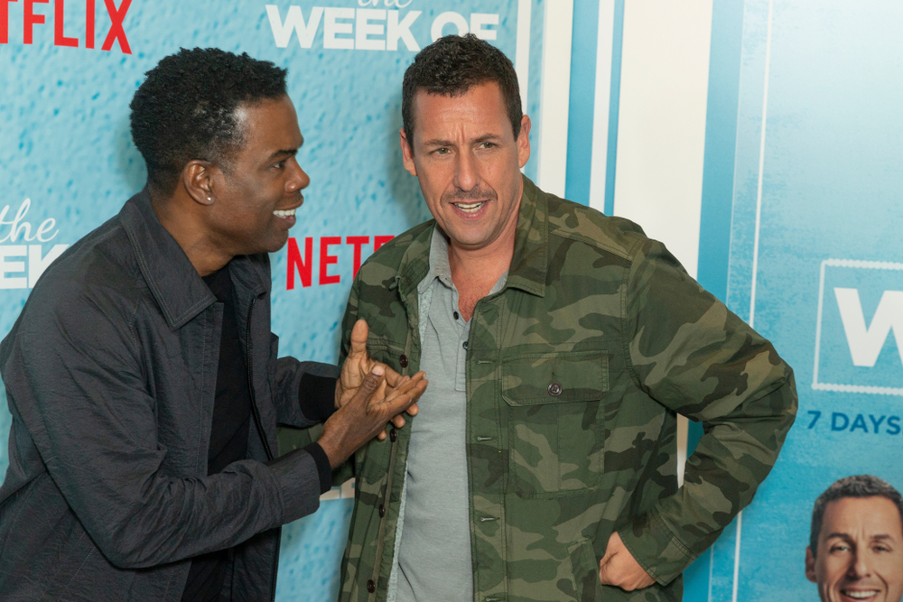 New York, NY - April 23, 2018: Chris Rock, Adam Sandler attend premiere of the The Week Of at AMC Loews Lincoln Square