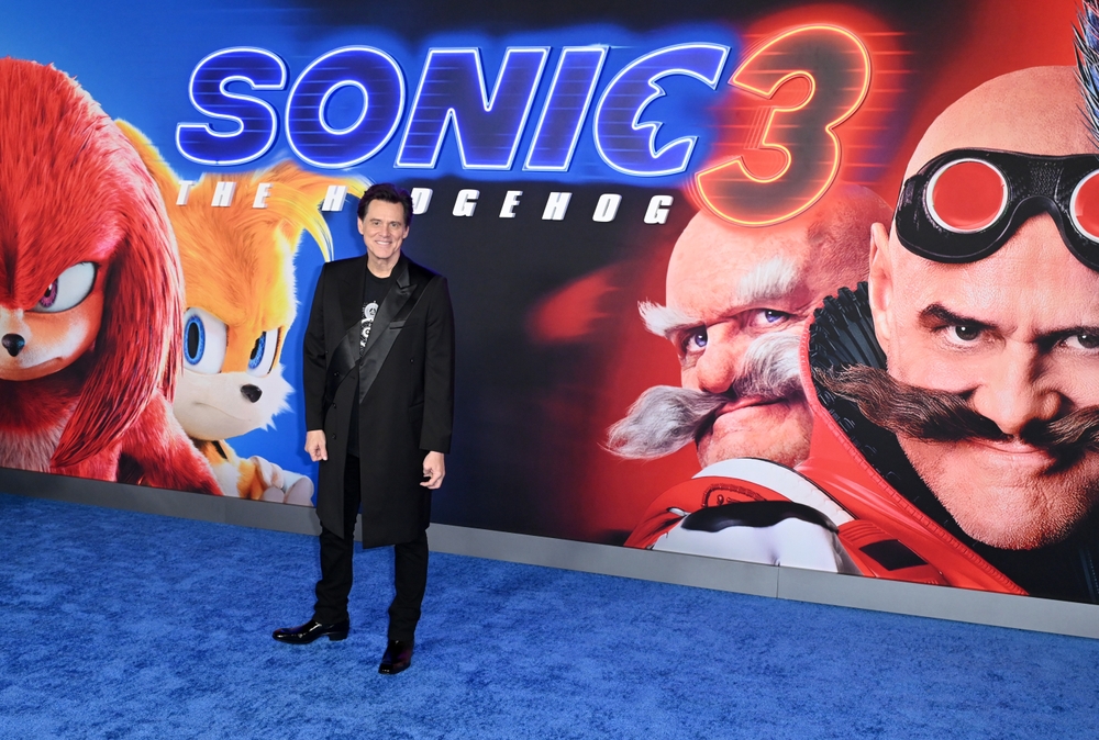 LOS ANGELES, CA. December 16, 2024: Jim Carrey at the premiere for Sonic the Hedgehog 3 at the TCL Chinese Theatre.