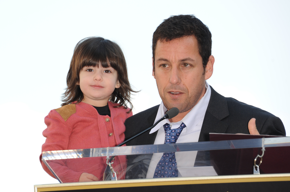 Adam Sandler & daughter on Hollywood Boulevard where he was honored with the 2,431st star on the Hollywood Walk of Fame. February 1, 2011 Los Angeles, CA Picture: Paul Smith / Featureflash