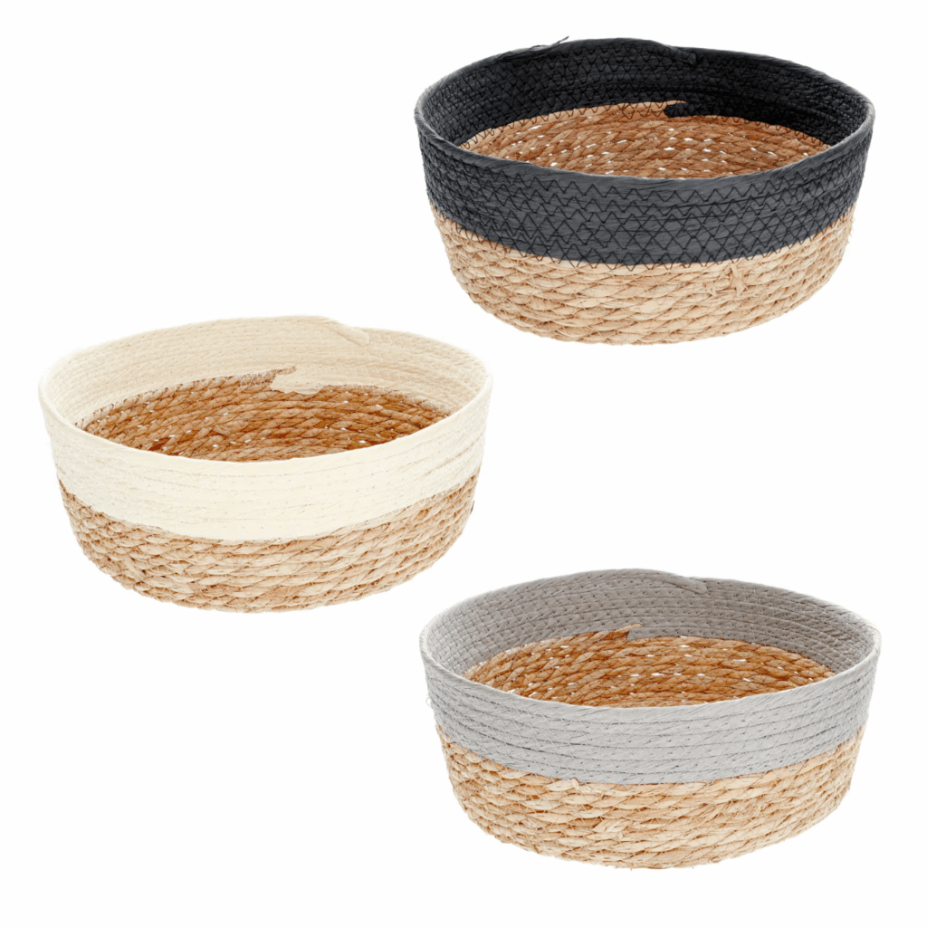 woven baskets made of straw