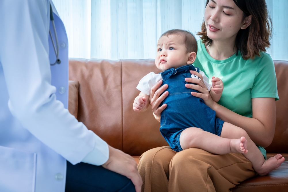A baby is seeing the doctor for a checkup.