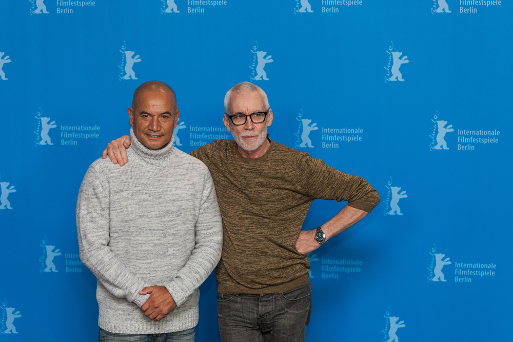 Berlin, Germany - February 13, 2016 - Actor Temuera Morrison and director Lee Tamahori attend the 'The Patriarch' (Mahana) photo call during the 66th Berlinale International Film Festival