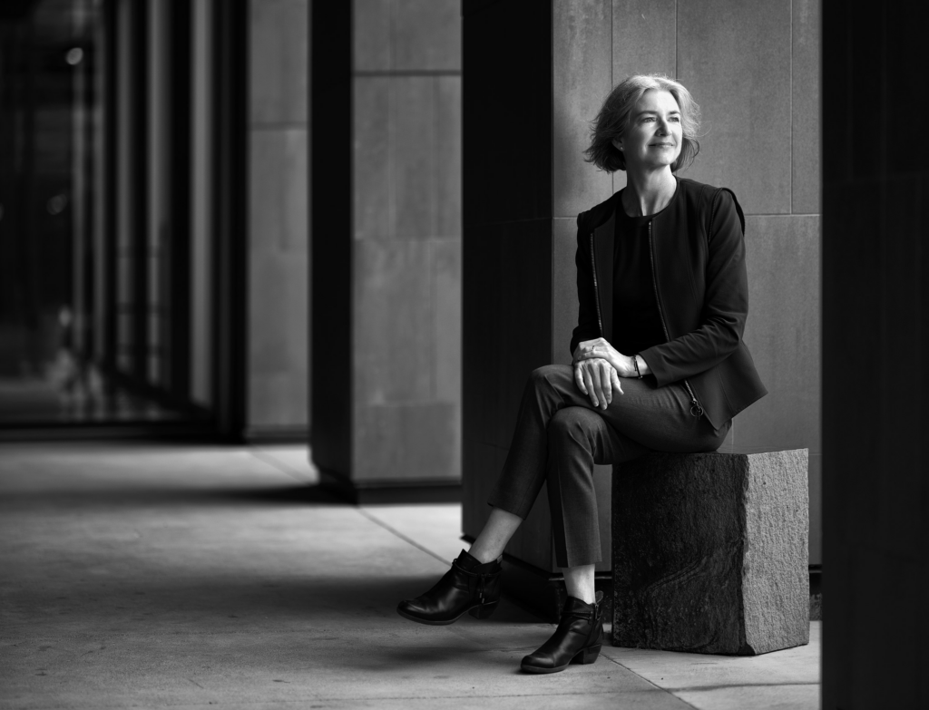 Jennifer Doudna in white and black photograph