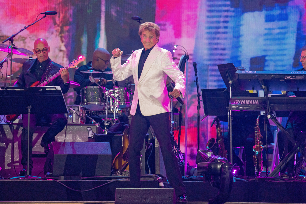NEW YORK, NY - AUGUST 21: Barry Manilow performs during "We Love NYC: The Homecoming Concert" at the Great Lawn in Central Park on August 21, 2021 in New York City.